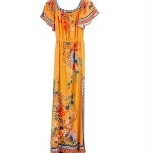 Flying Tomato Boho Floral Maxi Dress Size Small